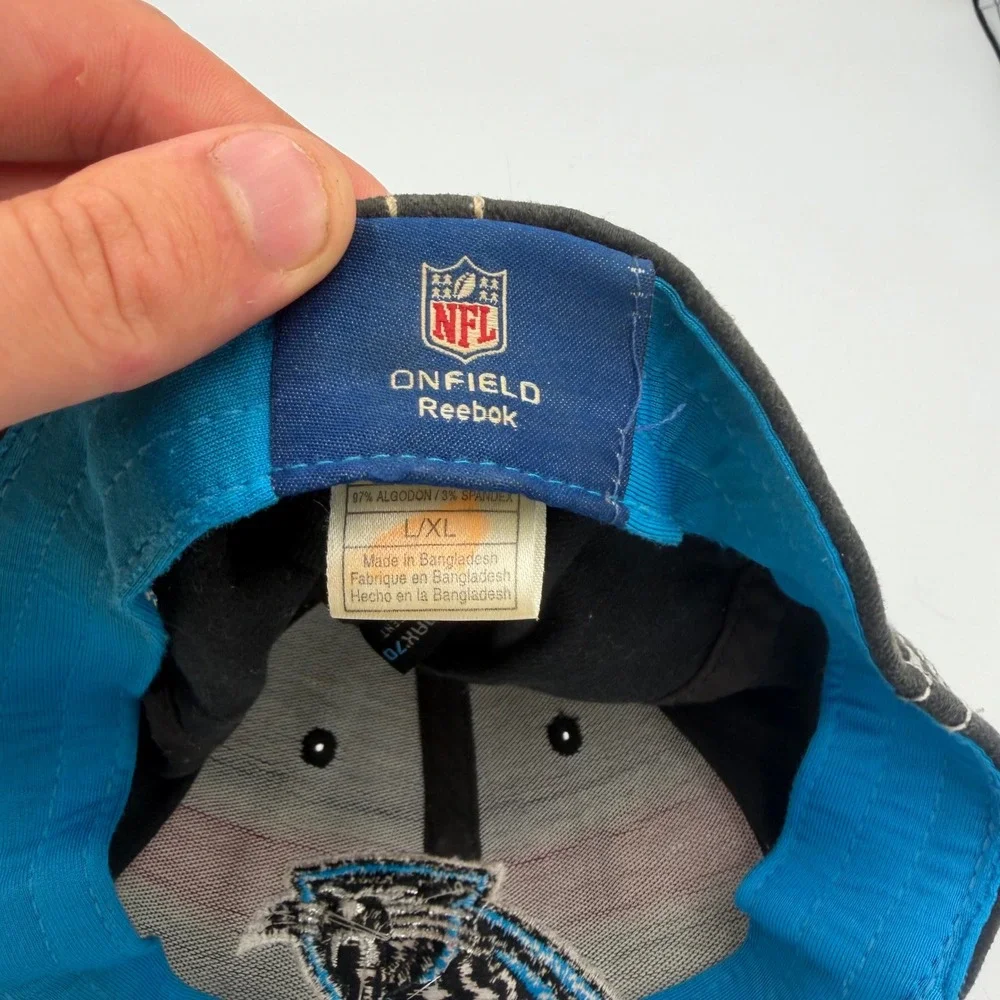 Reebok Carolina Panthers NFL Crucial Catch Pink Hat L/XL On Field Cap